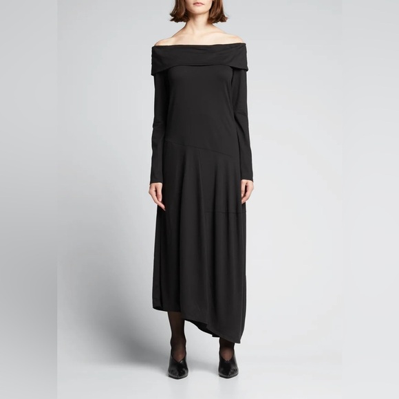 Tibi / Off The Shoulder T-Shirt Dress Black size 2 - Picture 3 of 12